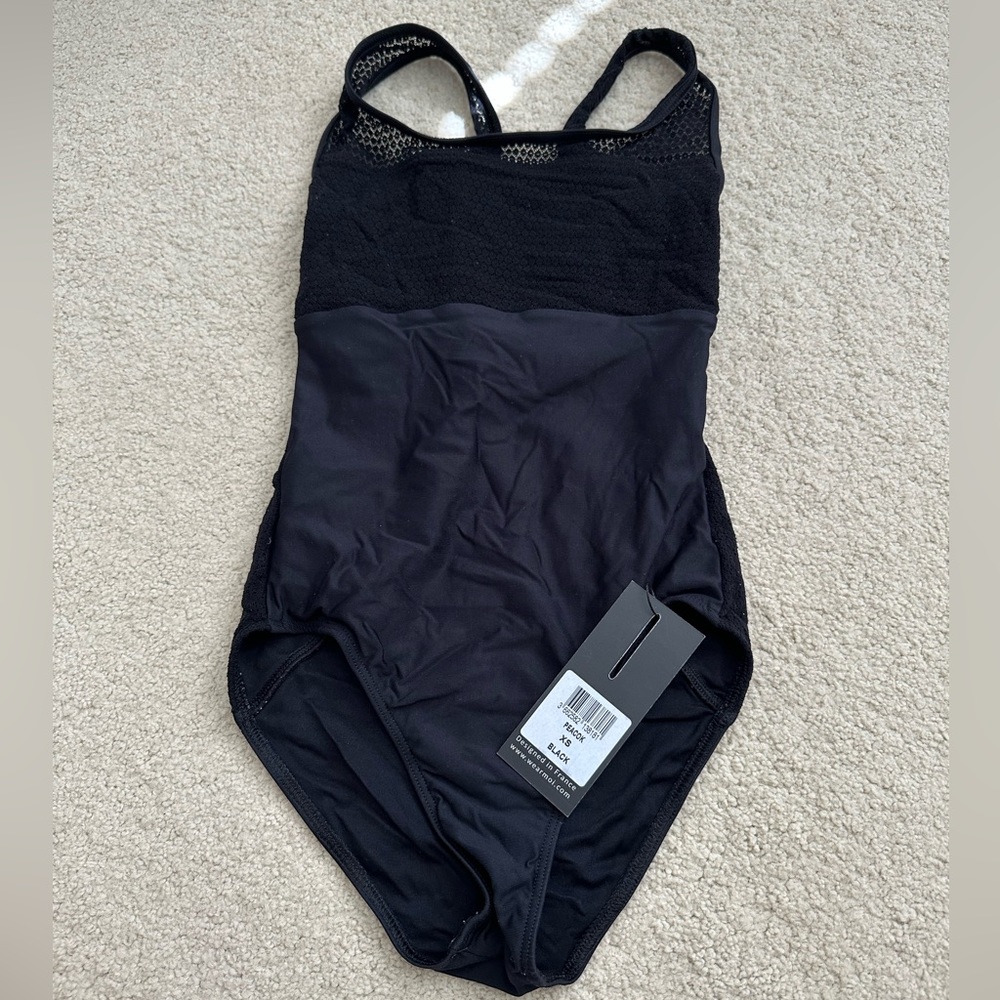 Wear Moi Peacock Lace Overlay Leotard